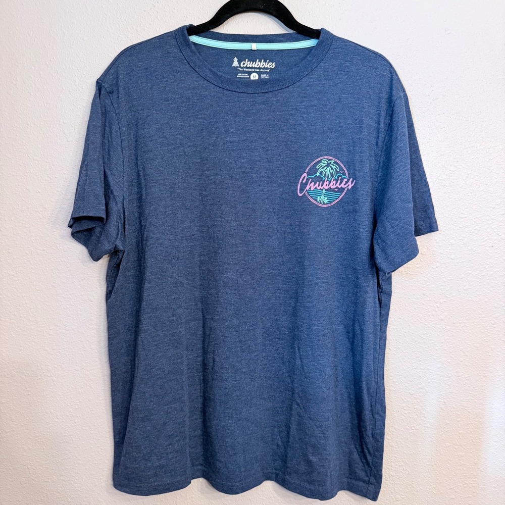 Chubbies The Night Never Sleeps Mens Short Sleeve Graphic T-Shirt Navy Size M